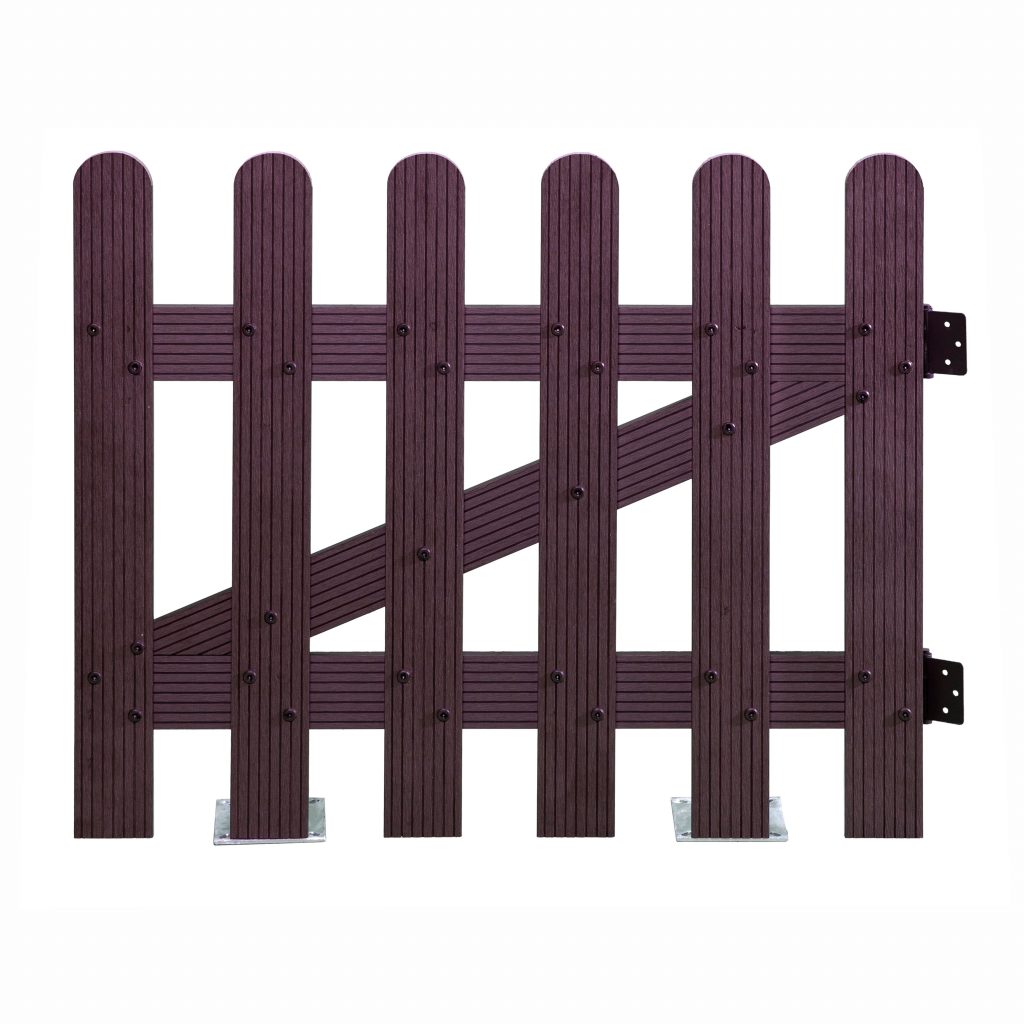 Puerta valla de composite marrón Toffee
