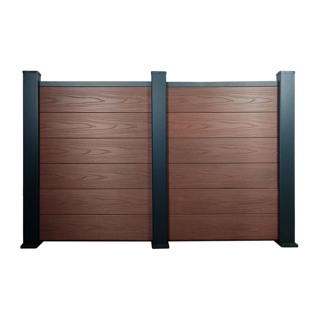 Valla composite de exterior color IPE