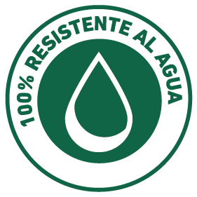 100% RESISTENTE AL AGUA
