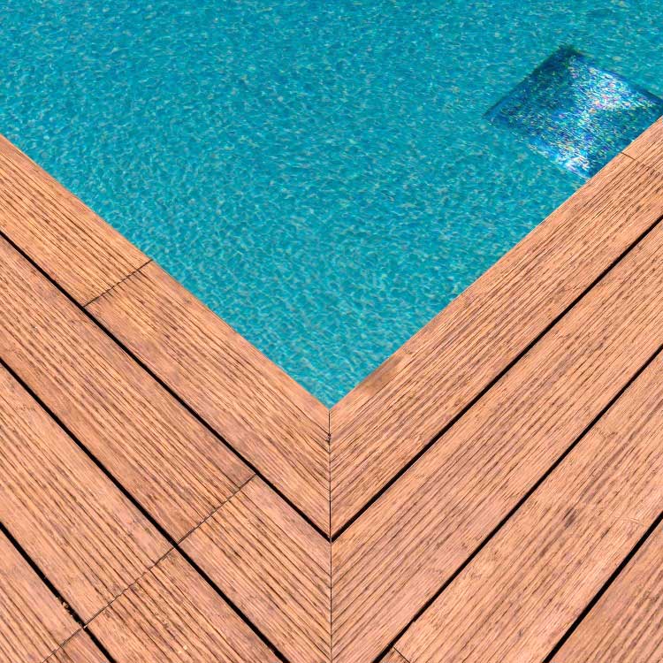 tarima exterior de madera natural