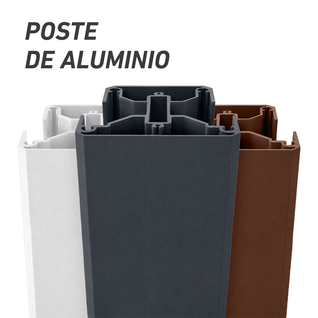Poste de aluminio para valla