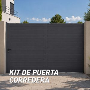 KIT PUERTA CORREDERA GRIS
